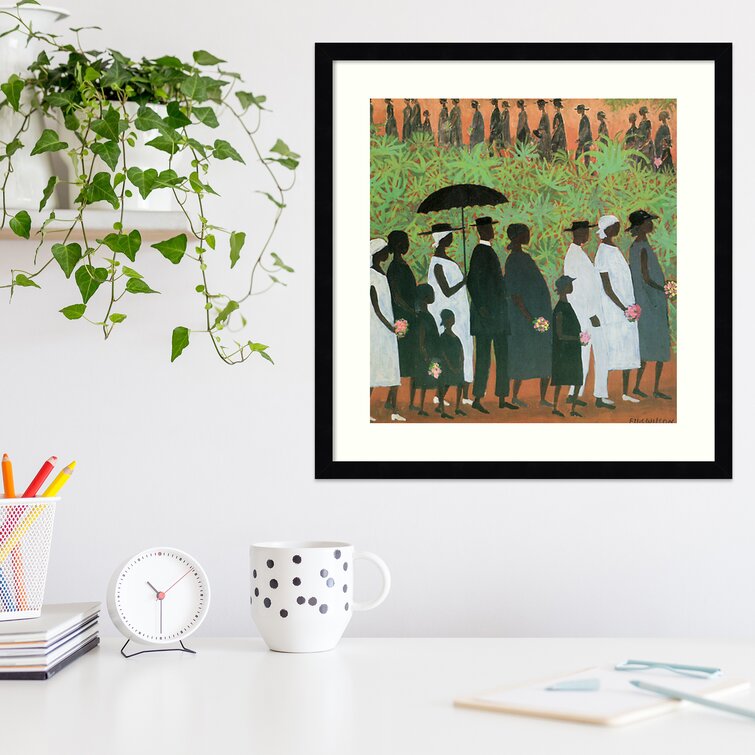 Funeral Procession by Ellis Wilson Picture Frame Painting Print on Wood